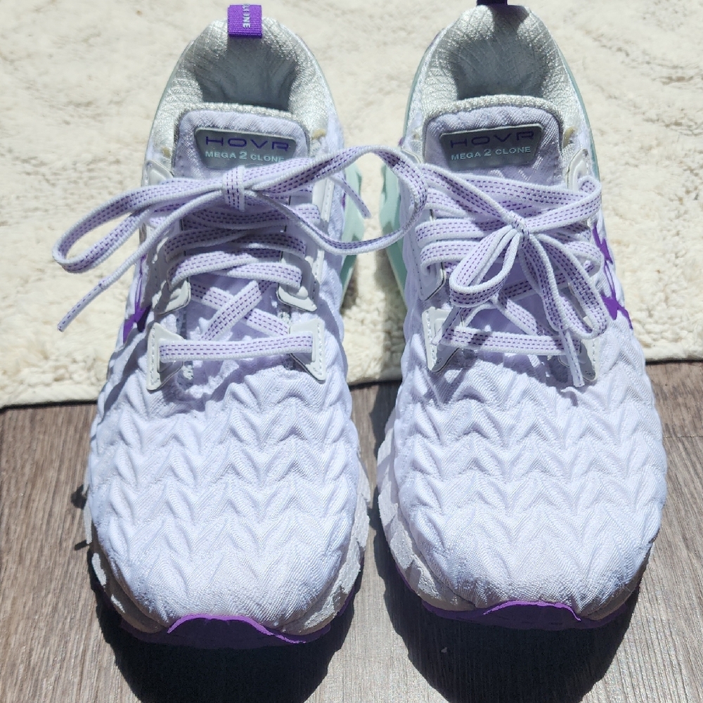 Under Armour White and Purple Sneakers with Sporty Design